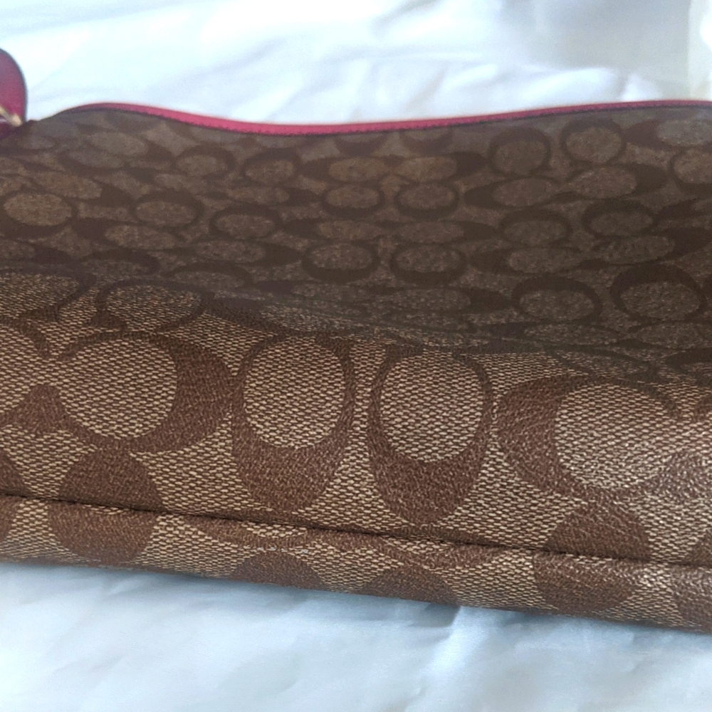 Coach Signature Zip File Crossbody Purse - Picture 11 of 13